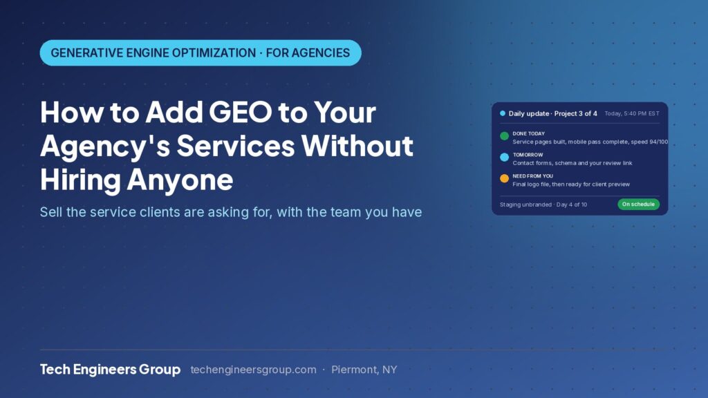 How to Add GEO to Your Agency’s Services Without Hiring Anyone